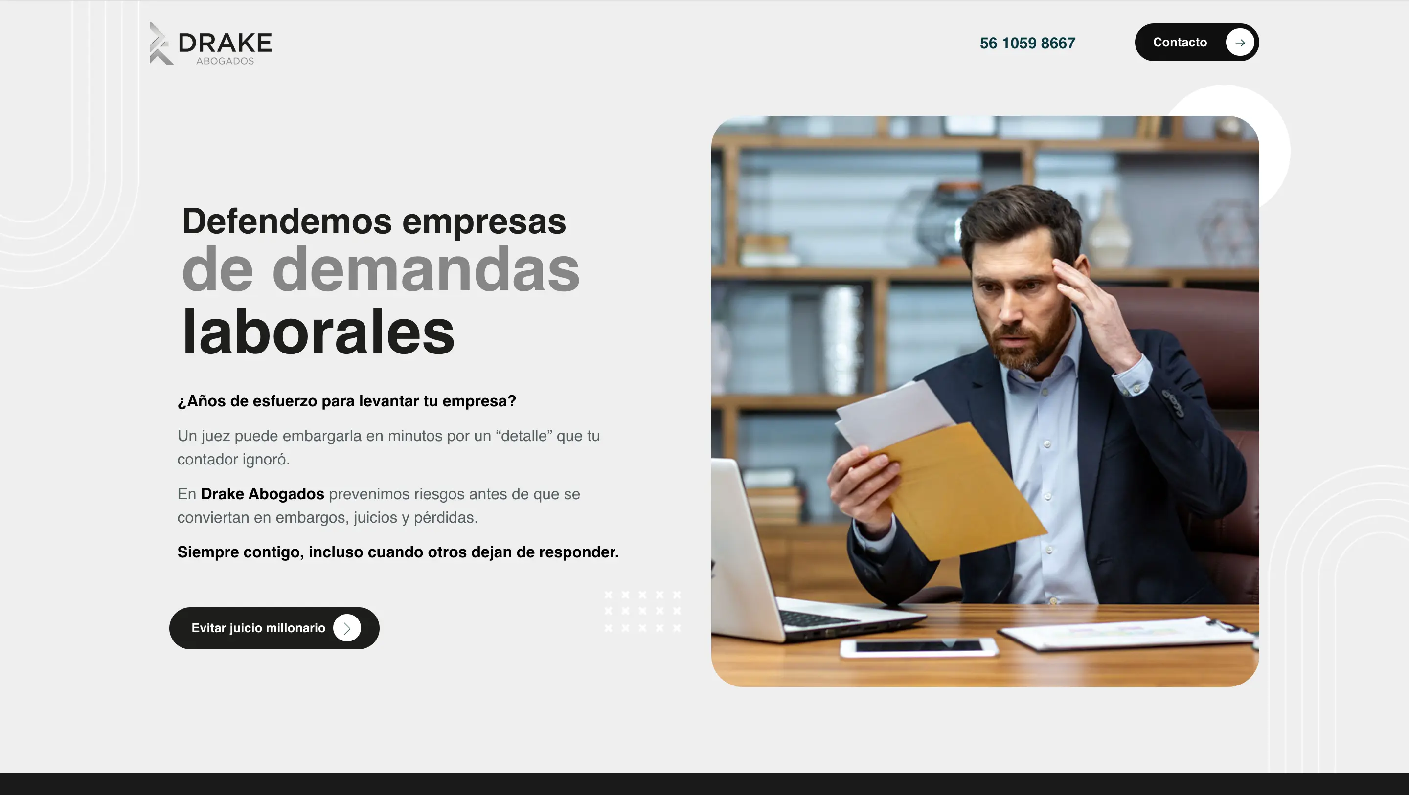 Drake Abogados Landing Page